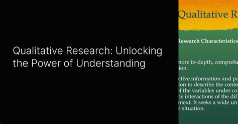  Unlocking Research Mysteries: Understanding Qualitative Research